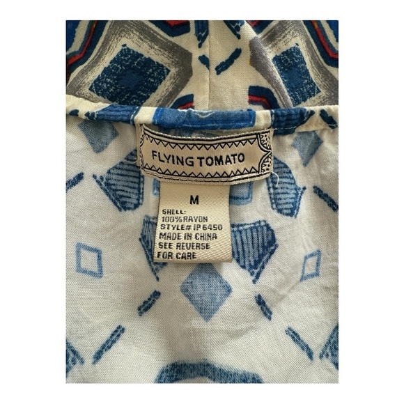 Flying Tomato Boho Print Halter Top Wide Leg Jumpsuit - Size Medium - Picture 8 of 12